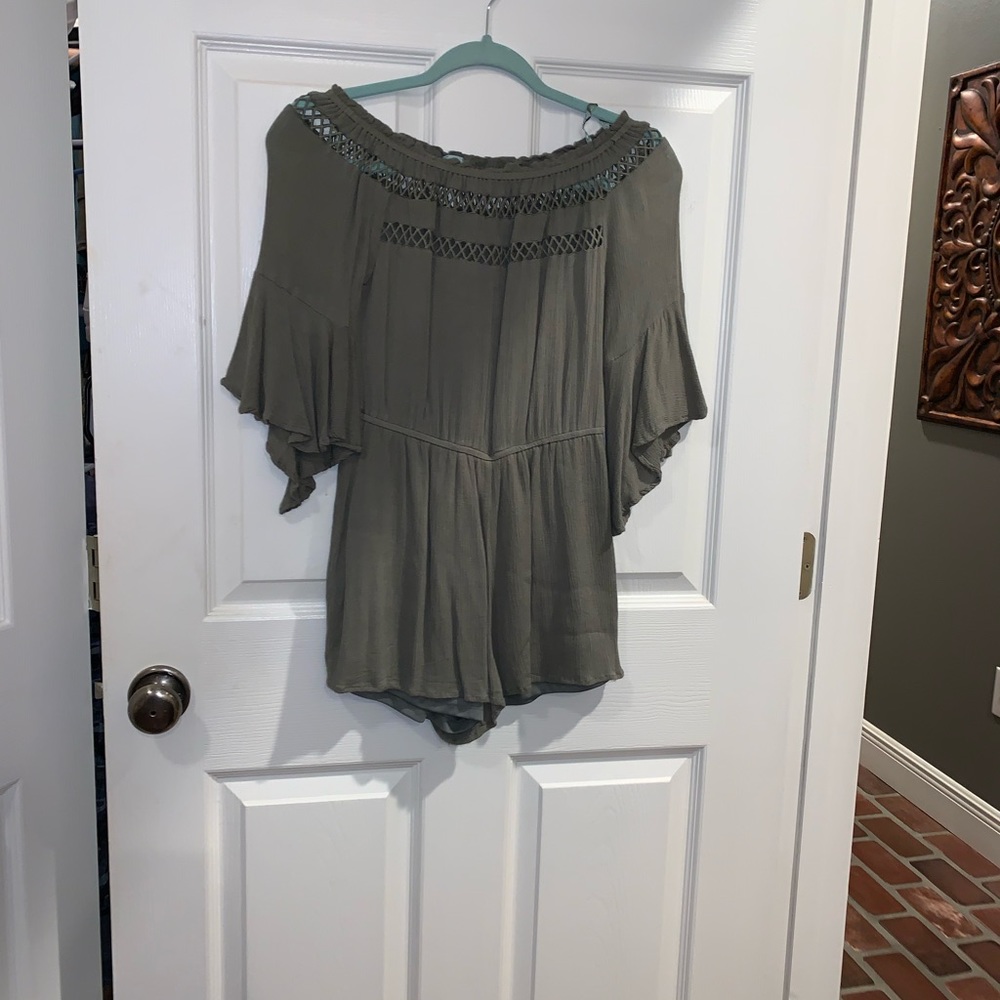 Olive green romper